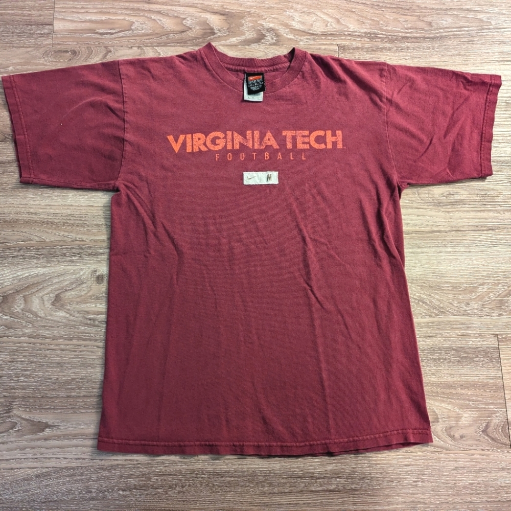 Vintage NIKE 90s VA tech football tee M